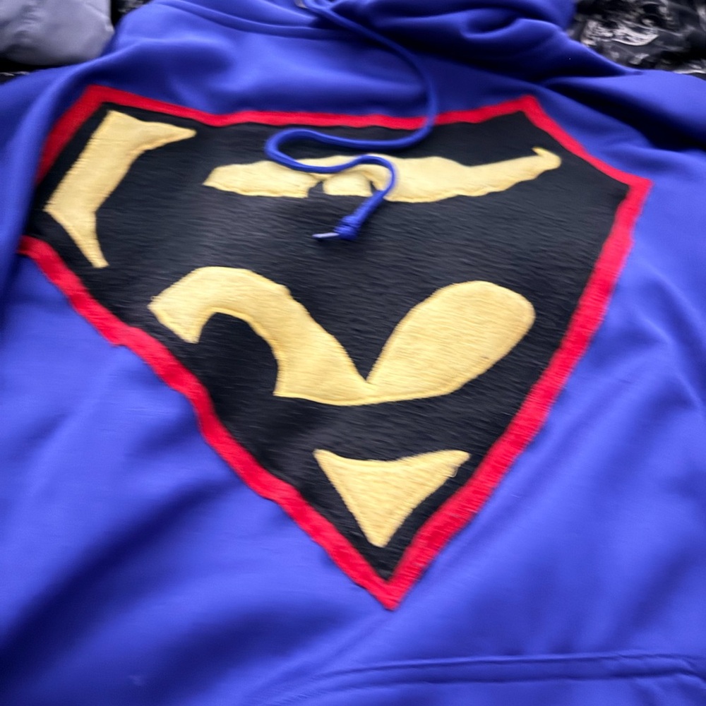 Batman Superman hoodie , made for movie , very rare